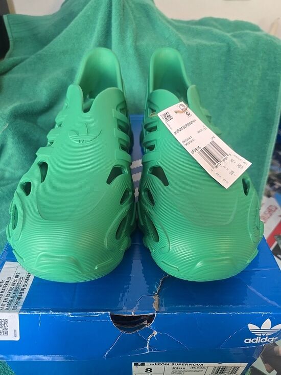 adidas adiFOM Supernova Green Foam Slide Slip On Shoes IF3916  Size 8 main image 13